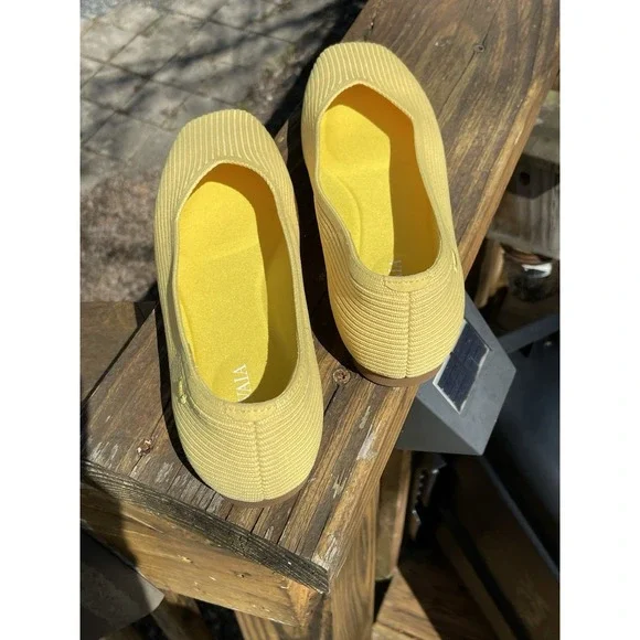 Vivaia Samantha Yellow Square Toe Classic Office Loafers Comfort Shoe 36 US6 - Picture 14 of 16